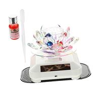 VALICLUD Adornos De Loto Solar Para Coche Adorno De Aromaterapia Luz Giratoria Decoración De Loto Energía Solar Para Coche Interior