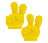 VALICLUD Adornos para Antenas de Coche 2 Piezas Color Amarillo Forma Cinco Dedos Accesorios Exteriores Aplicables para Techo de Vehículo Decoración Divertida y Resistente para Antena