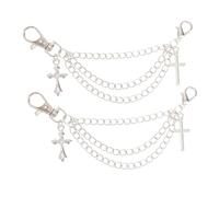 VALICLUD Adornos Para Zapatos Cadenas Para Zapatos De Color Plata 1 Par Decorativas