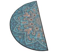 VALICLUD Alfombra Semicircular Absorbente para Baño 40X80 CM de Poliéster Antideslizante Estilo Bohemio para Interior y Entrada Decoración Étnica Mandala