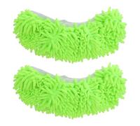 VALICLUD Almohadilla de Mopa de Chenilla Reutilizable Verde Claro para Limpieza en Seco y Fregado Húmedo 2 Piezas 45,3x11,5cm Compatible con Swiffer, para Suelos Duros y Mármol