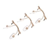 VALICLUD Almohadillas Nasales para Gafas sin Montura Soporte Metálico Antideslizante 3 Unidades Doradas Repuesto Puente Nasal para Reparación y Mantenimiento de Anteojos sin Marco