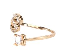 VALICLUD Anillo Ajustable para Mujer Joyería Romántica Incrustaciones de Gemas de Imitación de Compromiso Anillo de Fiesta Accesorios Elegantes para Dedo