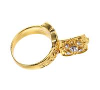 VALICLUD Anillo De Boda Vintage Para Mujeres Con Compartimento Secreto Detalles Tallados Elegantes Micro-pavimento Flip-top Para Ropa Versátil