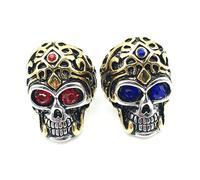VALICLUD Anillo De Calavera Anillo Punk Anillo Para Hombre Rojo