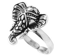 VALICLUD Anillo de Elefante Retro para Mujer, Anillo Abierto de Aleación, Superficie Lisa y Fácil de Usar, Joyería con Diseño de Fiestas y Ocasiones