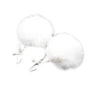 VALICLUD Anillos para Pezones No Perforantes con Pompón Bola Clips para Pezones Abrazaderas Piercing para El Pecho Falso Cadena de Joyería para Pezones Sm Juguetes para Parejas Amantes