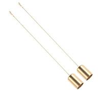 VALICLUD Apagavelas de Latón Dorado Vintage Pequeño 2 Piezas con Campana Desmontable para Antorcha de Botella de Vino, Extintor Seguro de Llama para Velas Aromáticas Té en Hogar