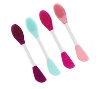 VALICLUD Aplicadores de Mascarilla de Silicona Doble Cabeza 4 Piezas Tamaño Mediano para Mujer Aplicación Suave Rostro y Mascarilla Facial Maquillaje Belleza DIY Color Aleatorio