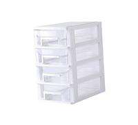 VALICLUD Armario De Almacenamiento Transparente Cajonera De Plástico Organizador De Escritorio Para Artículos Diversos Cuatro Portátil