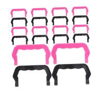 VALICLUD Asas para Jaulas Portátiles de Mascotas 20 Piezas 10 Negras 10 Rosas de Plástico Duradero para Conejos Hámsteres y Ardillas Accesorio Ergonómico para Transporte Fácil y Seguro