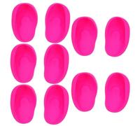 VALICLUD Auditivos de Silicona Reutilizables 10 Piezas Rosa Fucsia Cubiertas Impermeables para Teñir y Secar el Cabello Protección Ergonómica para Orejas en Salones y Uso Personal