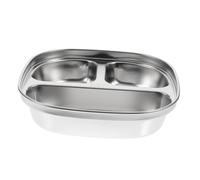 VALICLUD Bandeja Inoxidable con Compartimentos Plato Dividido para Servicio de Alimentos Hogar Restaurante y Hotel Diseño Caídas y Fácil Limpieza Reutilizable