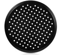 VALICLUD Bandeja para Pizza de Acero al Carbono 32 Cm Antiadherente con Agujeros para Horno, Molde para Hornear Pizza Crujiente, Herramienta para Cocinar en Hornos Domésticos