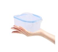 VALICLUD Bandeja para Remojar Uñas Doble Capa 2 Piezas Recipiente para Manicura Azul Remojo Manos Profesionales y Caseras para Quitaesmalte
