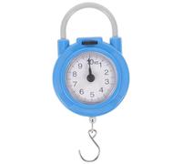 VALICLUD Báscula Colgante Portátil de Bolsa y Equipaje, Balanza Mecánica Gancho, Alta Precisión, Metal y Plástico, para Viaje y Uso Doméstico, Color Azul, Tamaño Compacto