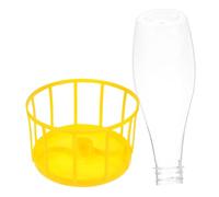 VALICLUD Bebedero Automático para Reptiles y Tortugas Plato de Agua y Alimento 2 1 Resistente y Fácil de Limpiar Color Amarillo Limón Adecuado para y Dragones Barbudos