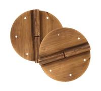 VALICLUD Bisagras De Chino Para Gabinete 2 Unidades De Latón Decorativas De Embutir Para Tapa Resistentes En Miniatura Color Marrón Oscuro Y Cobre