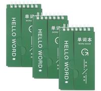 VALICLUD Bloc de Notas para Vocabulario Inglés 3 Piezas Tamaño Bolsillo Color Verde Oscuro Papel para Estudiantes Cuadernos Portátiles de Hojas Sueltas Material Escolar y Escritura