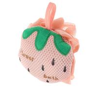 VALICLUD Bola de Baño Exfoliante de Fresa Malla de Doble Cara Esponja para Ducha y Gel para Cuerpo y Limpieza Profunda Baño