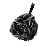 VALICLUD Bola De Baño y Fregador De Baño De Malla Grande, Color Negro, Suave y Exfoliante, Para Uso Corporal Ducha, Cuerda Para Colgar