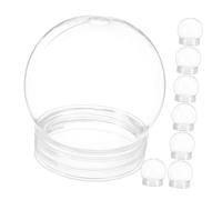 VALICLUD Bola de Diy 4 Pulgadas Plástico Transparente con Tapas de Accesorios para Manualidades para Decoraciones de Bricolaje para Fiestas