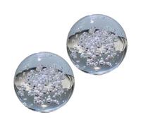 VALICLUD Bolas de Cristal Decorativas Transparentes Burbujas Juego de 2 Piezas de 50 MM para Decoración de Escritorio Muebles y Manualidades en Hogar y Oficina