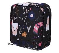 VALICLUD Bolsa de Almacenamiento de Toallas Sanitarias Portátil Organizador de Menstruación con Diseño de Caricatura para Monedas y Llaves Medidas Protección con Bolsa Multiusos para Niñas