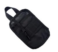 VALICLUD Bolsa Médica Molle Negra, Bolsillo de Almacenamiento Compacto para Botiquín de Primeros Auxilios, Bolsa de Emergencia Portátil para Camping, Senderismo y Actividades al Aire Libre