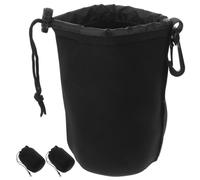 VALICLUD Bolsa para Lentes de Cámara DSLR Tamaño L 3 Piezas, Estuche Acolchado Portátil para Almacenamiento y Protección contra Polvo y Golpes, Adecuado para Fotografía Exterior