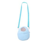 VALICLUD Bolsa Transportín para Hámster Mediana Azul con Malla Transpirable, Forro Interior Cálido y Correa Ajustable para Conejillos de Indias, Chinchillas y Viajes Seguros de Mascotas