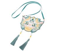 VALICLUD Bolso Bandolera Bordado con Correa Bolso Cruzado Chino con Bordado de Dragón Monedero Cosmético para Mujer Accesorio Funcional para Guardar Lápiz Labial y Objetos Pequeños Diseño
