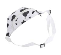 VALICLUD Bolso Bandolera con Diseño de Vaca PU Resistente Estilo Moderno para Mujer Bolso Cruzado y Cinturón Multifunción Blanco