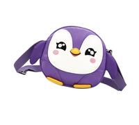 VALICLUD Bolso Bandolera de Dibujos Animados para Niños, Mini Bolso de Hombro de Tela Suave, Correas Ajustables, Color Morado Claro, Adecuado para Niñas, Uso Diario y Viajes, Tamaño Pequeño