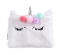 VALICLUD Bolso Bandolera De Unicornio Peluche Blanco Multifunctional Niña Diario Compras Mini Bolso Hombro Liso Suave Ligero Compacto para Exteriores