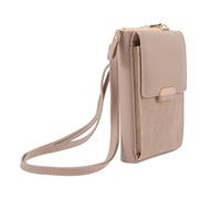 VALICLUD Bolso Bandolera Mujer Pequeño PU Cuero Ligero Resistente para Móvil Uso Exterior y Almacenamiento Práctico Hombro Único Diseño Versátil Color Albaricoque