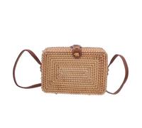 VALICLUD Bolso Bandolera Mujer Pequeño Ratán Diseño Artesanal Duradero con Correa para Diario y Vintage y Natural para Chicas y Mujeres