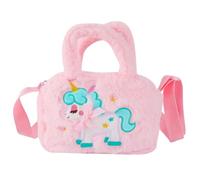 VALICLUD Bolso Bandolera Unicornio para Niñas Adolescentes Bolso De Niña Rosa De Peluche Suave Compacto Obsequio para Uso Diario y Ocasión Especial