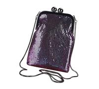 VALICLUD Bolso de Cadena con Lentejuelas Coloridas para Mujer Bolso de Mano para Móvil para Fiestas y Bodas Bandolera Pequeña con Correa Metálica
