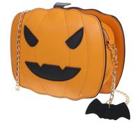 VALICLUD Bolso de hombro calabaza Halloween bolso bandolera de piel sintética bolso de mano Trick Or Treat, marrón,