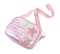 VALICLUD Bolso de Hombro con para Niñas Bandolera Ajustable de Material con Brillo para y Celebraciones para Niñas Pequeñas y Adolescentes