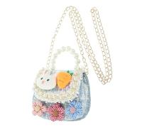 VALICLUD Bolso De Hombro Solo para Niñas Bolsos Bolso De Mano Chica Señoras Carteras De Viaje para Mujer Bolsa De Niña Bolsa De Mensajero Bolso Bandolera Bolsas Blue Perlas De Imitación