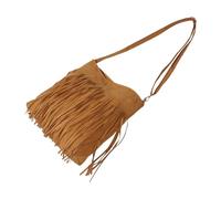 VALICLUD Bolso de Hombro Vintage de Serraje con Borlas Bandolera Ajustable de Estilo Retro para Mujer Bolso Cruzado Bohemio para Compras y Fiestas