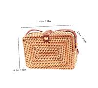 VALICLUD Bolso de Mujer de de Ratán Mini Bandolera Cuadrada Diseño Artesanal para Playa y Compacto