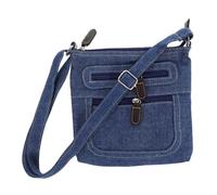 VALICLUD Bolso Hombro Vaquero Casual con Múltiples Cremalleras Diseño Vintage Bandolera Ligera para Mujer Uso Diario y Salidas