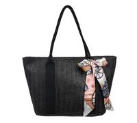 VALICLUD Bolso Tote Tejido para Mujer Negro Gran Capacidad Tipo Bandolera con Cinta Aleatoria Multifuncional para Uso Diario Playa Compras y Viajes y Duradero Color Color Aleatorio