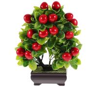 VALICLUD Bonsái Pequeño Realista de Frutas Artificiales en Maceta, Decoración para Sala y Escritorio, Planta Falsa de Plástico Apariencia Natural para Adornos de Plantas Falsas y Hogar
