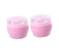 VALICLUD Borlas de Polvo para Bebés 2 Unidades Tamaño Mediano Borla de Talco Suave para Recién Nacido Cuidado Infantil Después del Baño Rosa Portátil para Uso Diario