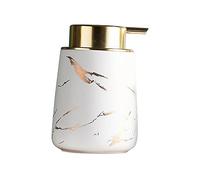 VALICLUD Botella de Cerámica Diseño de Presión Botella de Jabón Líquido Multiusos para Viaje Recipiente Portátil de Loción con Acabado de Mármol Blanco para Decoración y