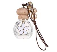 VALICLUD Botella de Perfume para Coche 6 Ml de Vidrio Tapa de Madera, Colgante Aromaterapia Pequeño para Ambientador Interior de Vehículo, Adorno para Espejo Retrovisor, Fragancia y